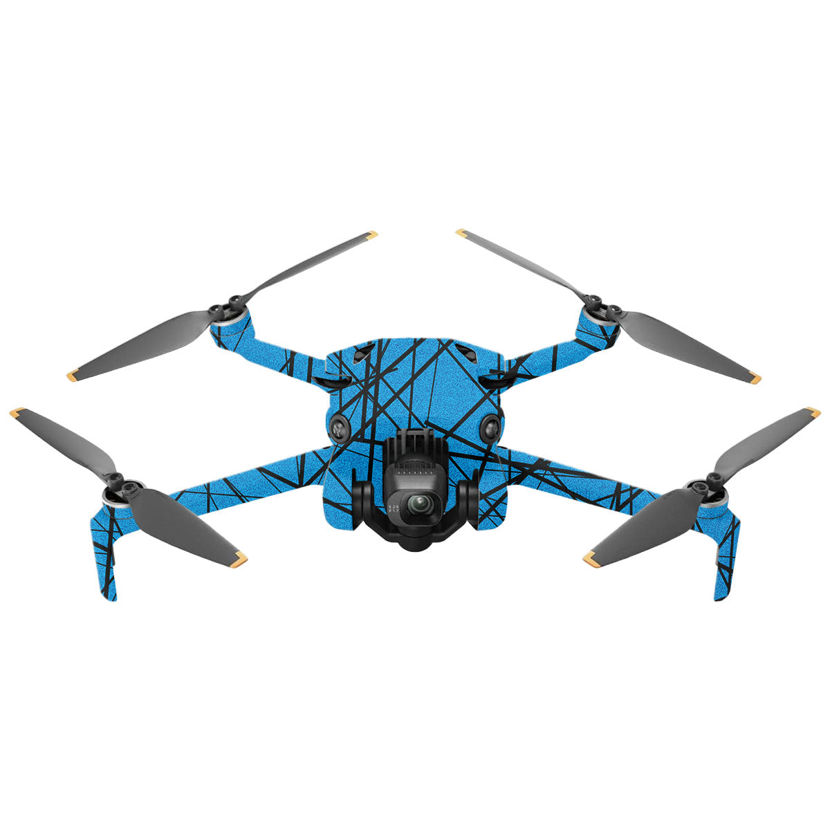 Textured Electric Blue Chaos DJI Mini 4 Pro Drone Skin
