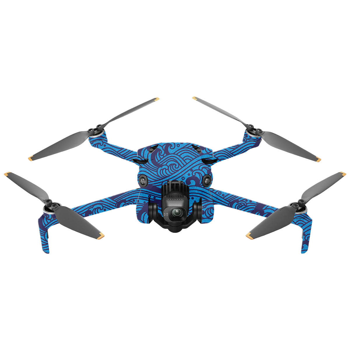 Textured Ocean Wave Blue DJI Mini 4 Pro Drone Skin