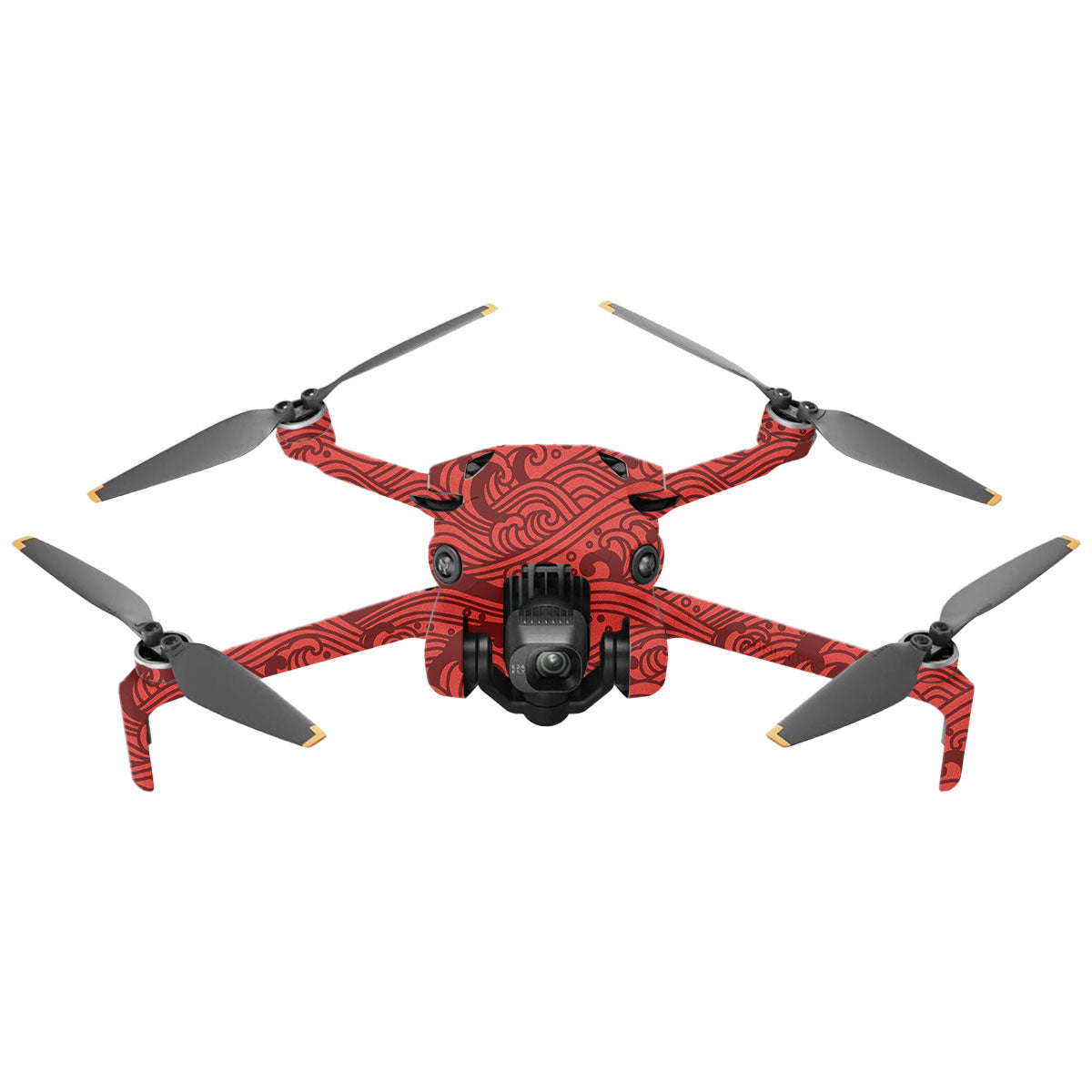 Textured Crimson Wave DJI Mini 4 Pro Drone Skin