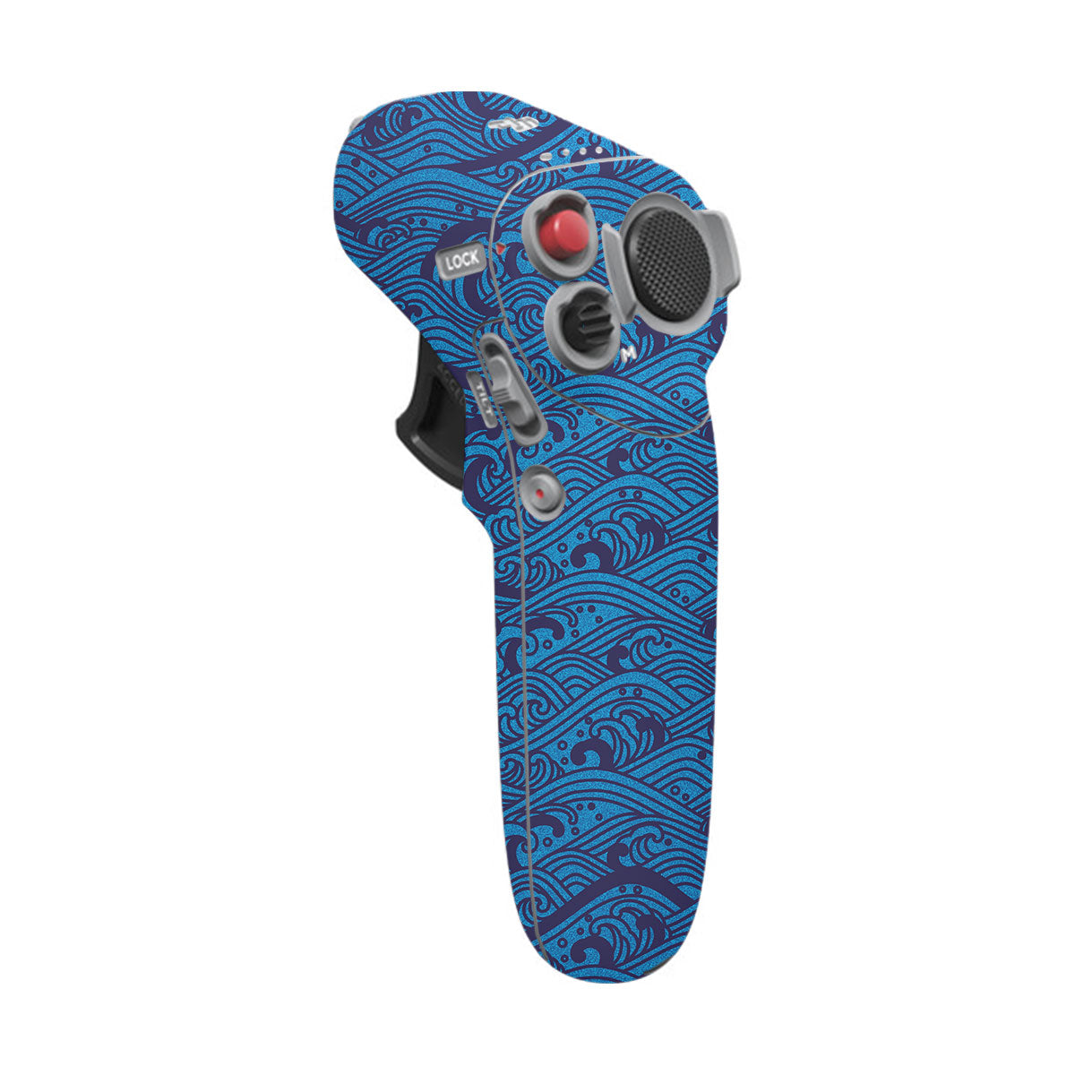 Textured Ocean Wave Blue DJI Motion Remote Controller Skin