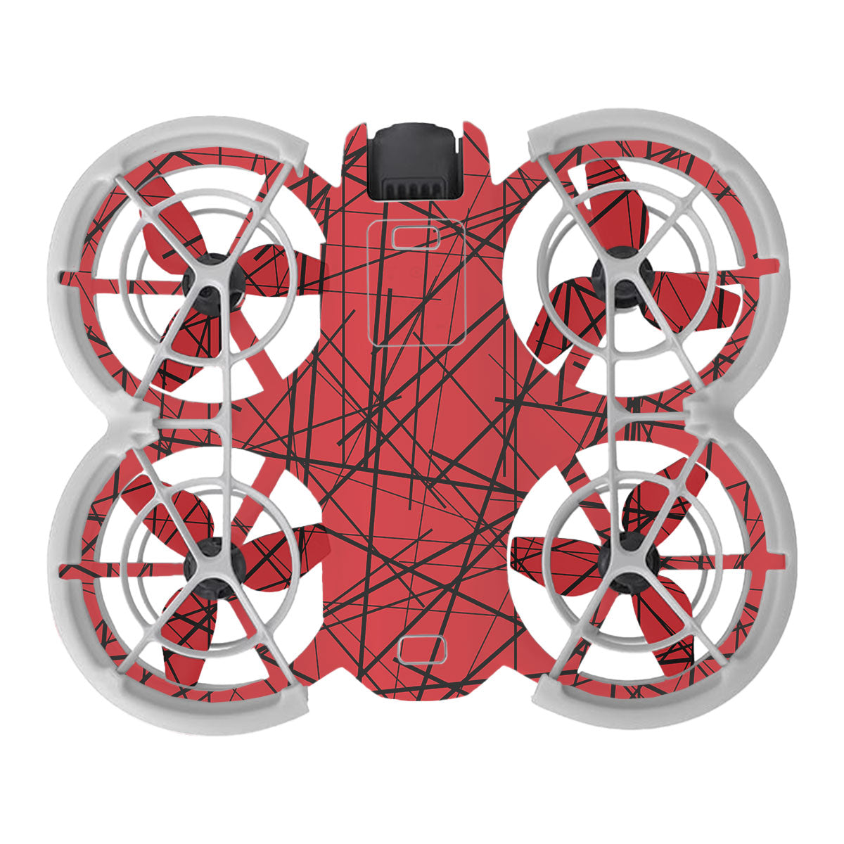 Textured Red Chaos Line DJI Neo Drone Skin