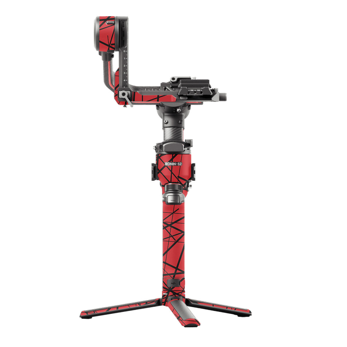 Textured Red Chaos Line DJI RS 2 Gimbal Skin