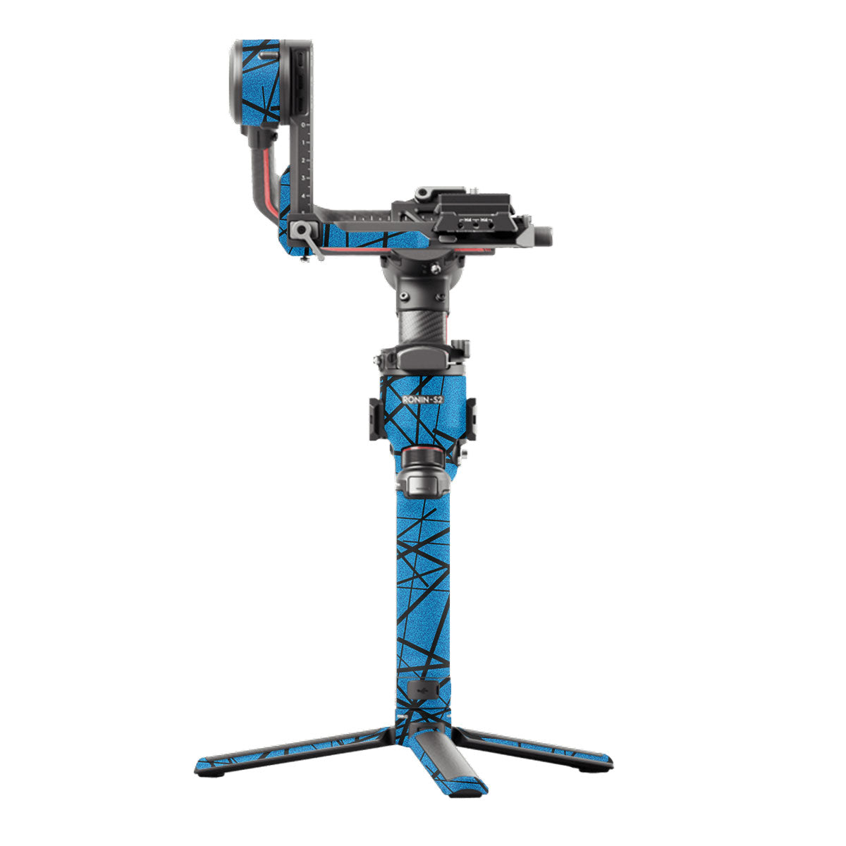 Textured Electric Blue Chaos DJI RS 2 Gimbal Skin