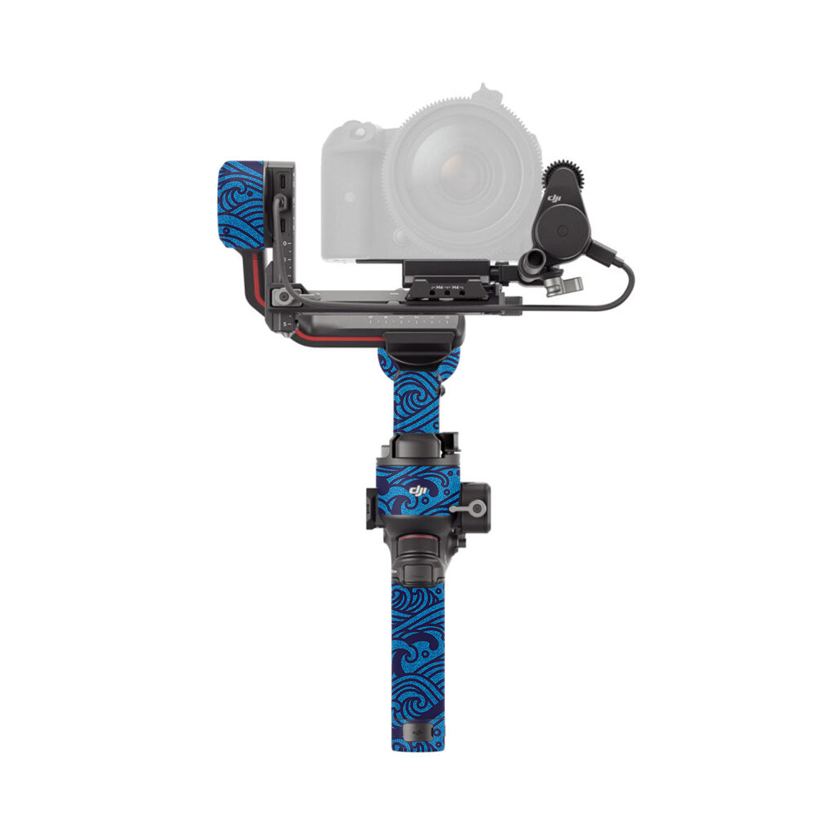 Textured Ocean Wave Blue DJI RS 3 Gimbal Skin