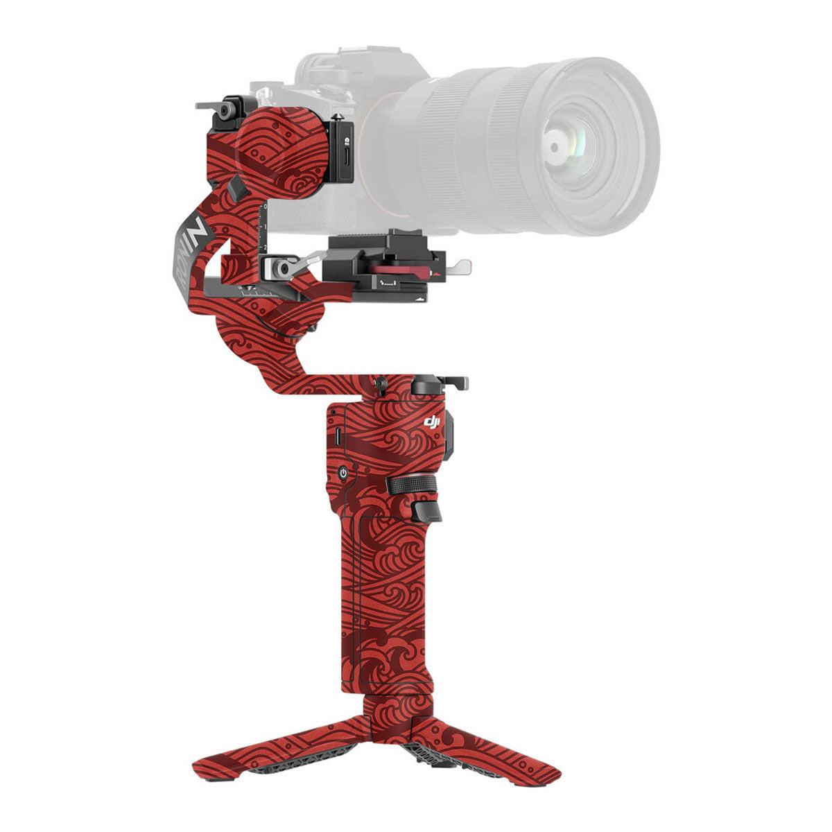 Textured Crimson Wave DJI RS 3 Mini Gimbal Skin