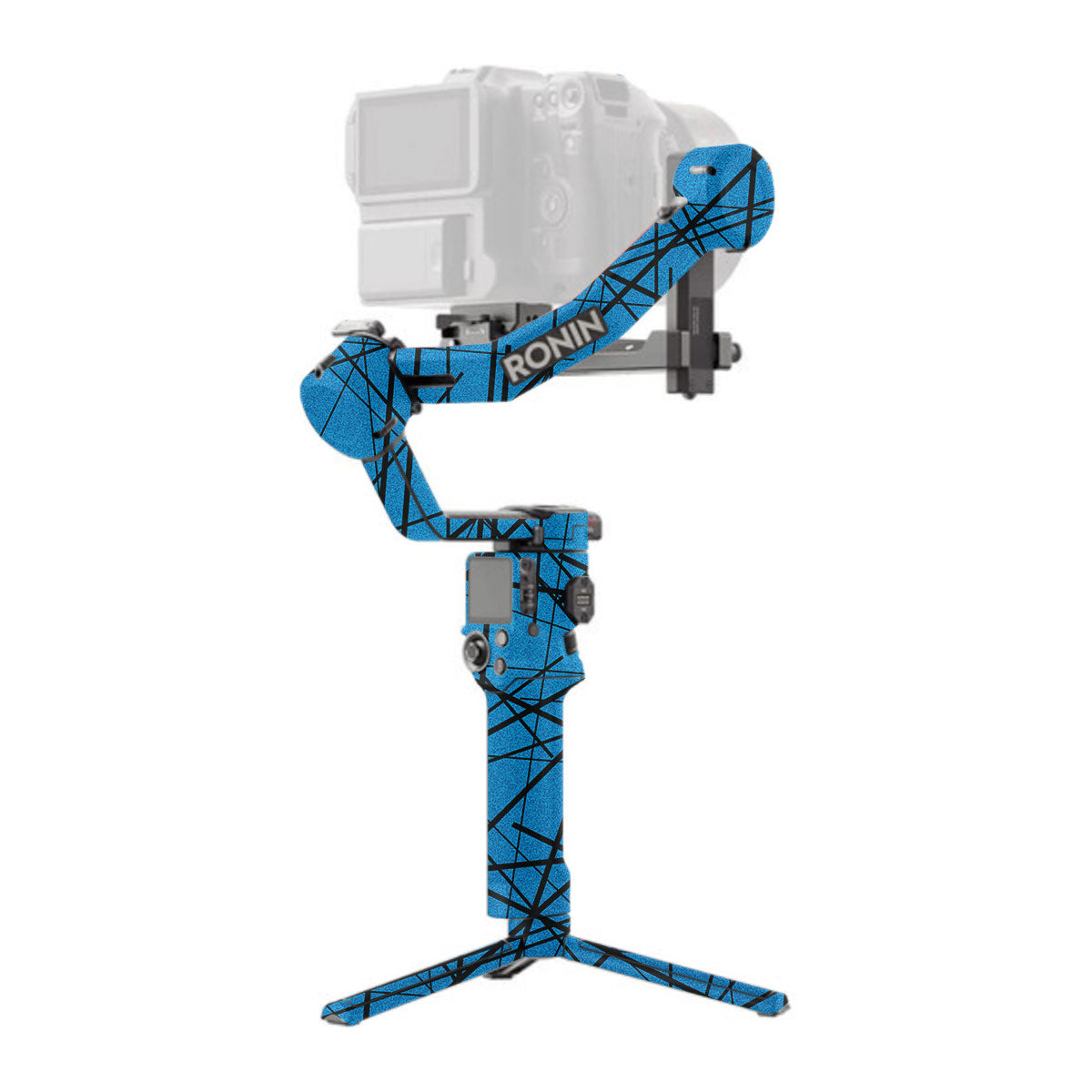 Textured Electric Blue Chaos DJI RS 3 Pro Gimbal Skin
