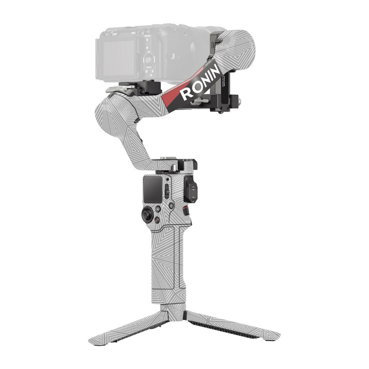 Textured Silver Prism Geometric DJI RS 4 Gimbal Skin