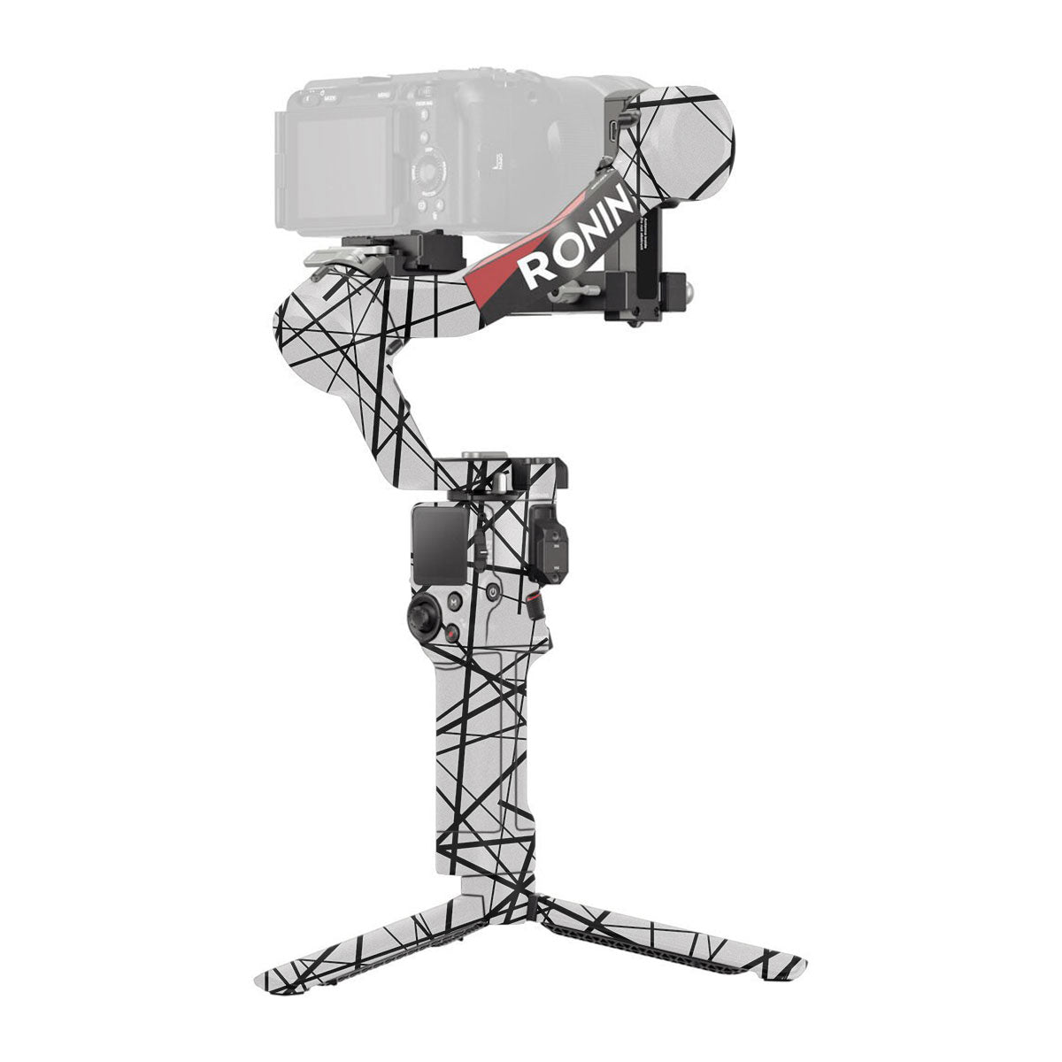 Textured White Chaos Line DJI RS 4 Gimbal Skin