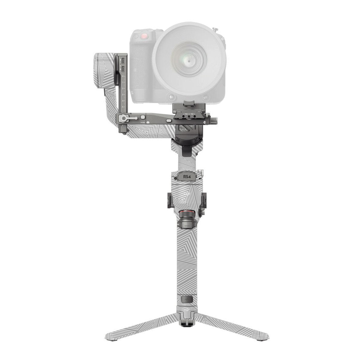 Textured Silver Prism Geometric DJI RS 4 Pro Gimbal Skin