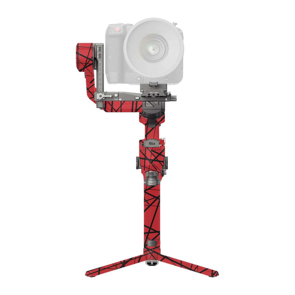 Textured Red Chaos Line DJI RS 4 Pro Gimbal Skin