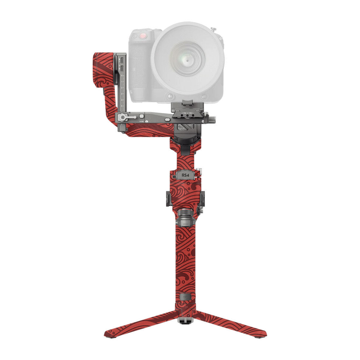 Textured Crimson Wave DJI RS 4 Pro Gimbal Skin