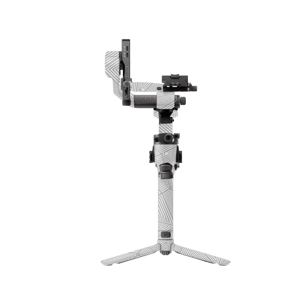 Textured Silver Prism Geometric DJI RS 5 Gimbal Skin