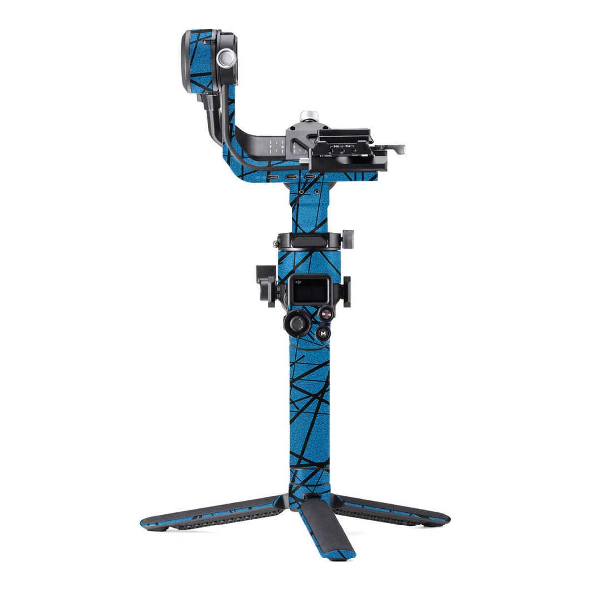 Textured Electric Blue Chaos DJI RSC 2 Gimbal Skin