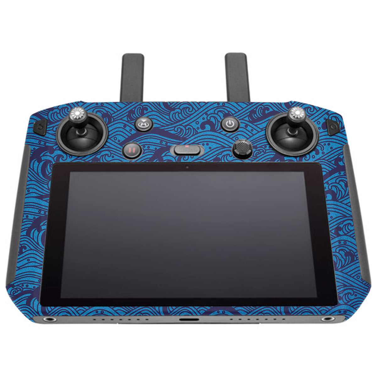 Textured Ocean Wave Blue DJI Smart Remote Controller Skin