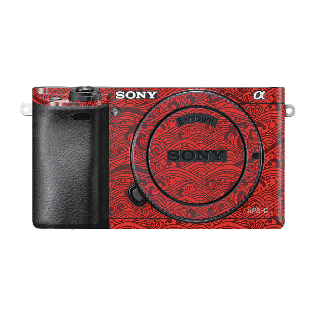 Textured Crimson Wave Sony A6500 Camera Skins