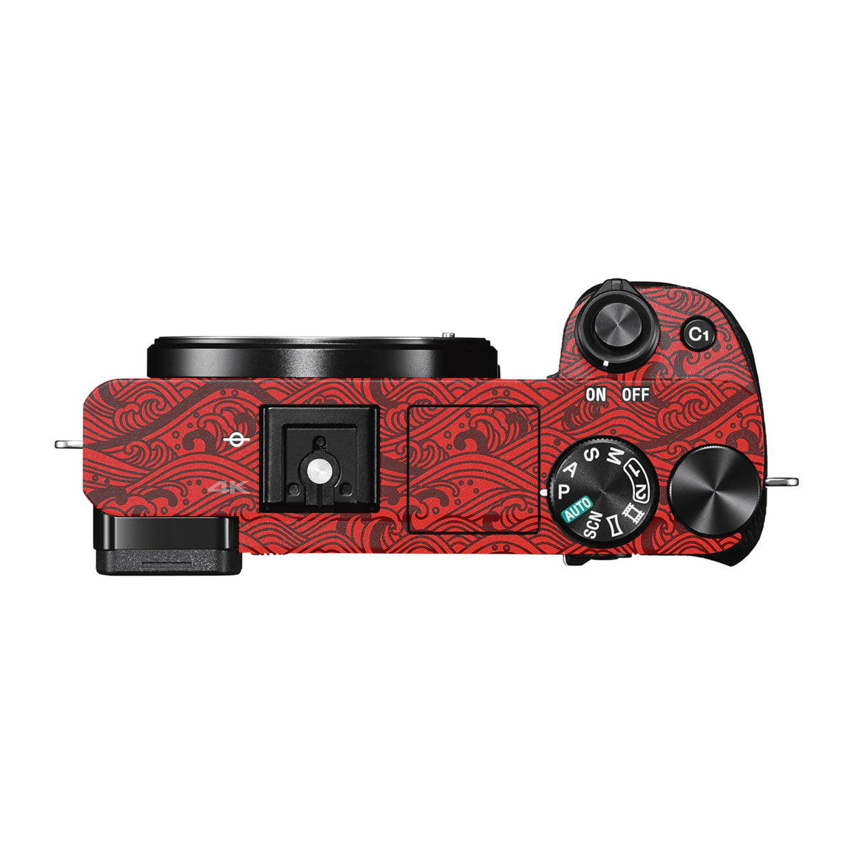 Textured Crimson Wave Sony A6500 Camera Skins