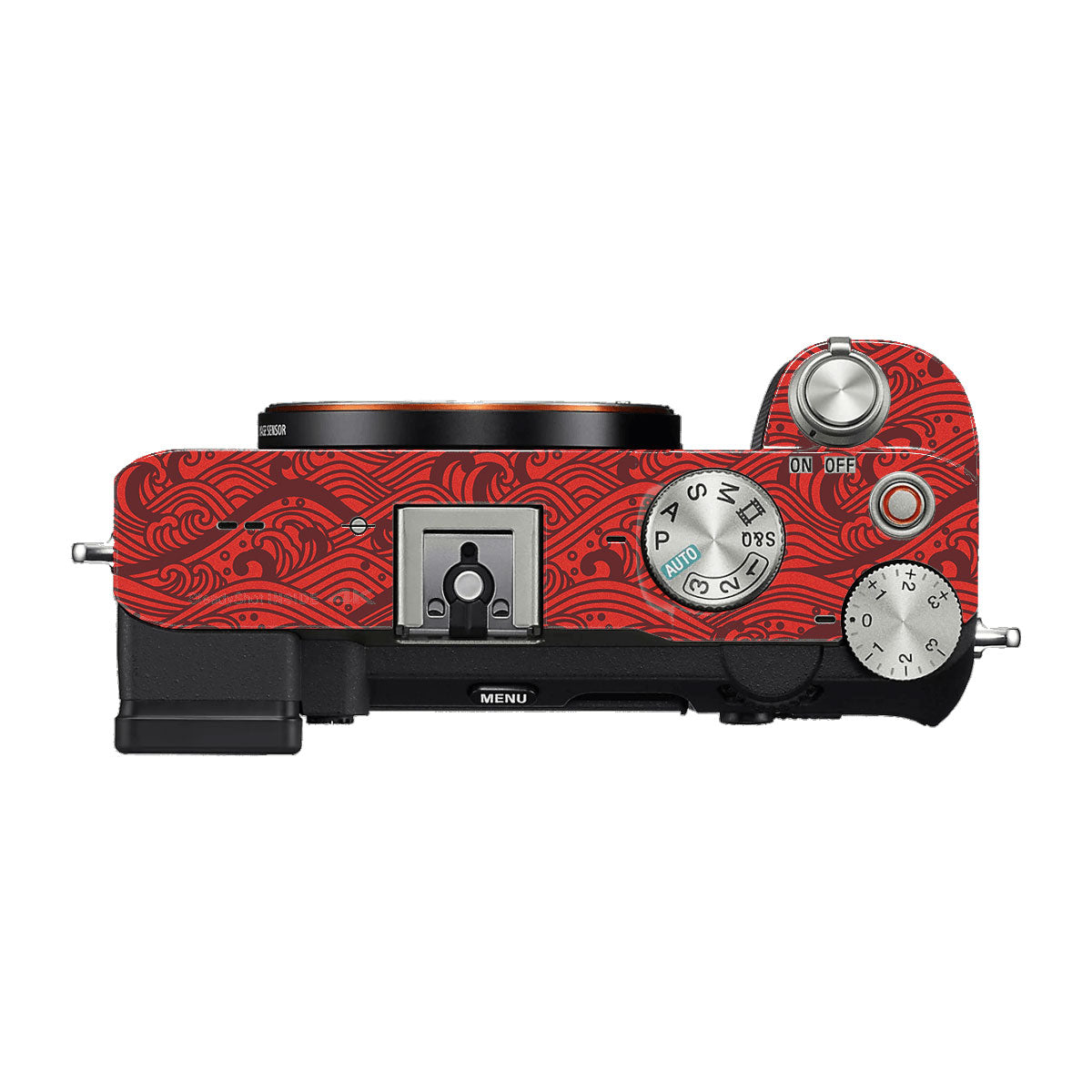 Textured Crimson Wave Sony A7 C Camera Skin