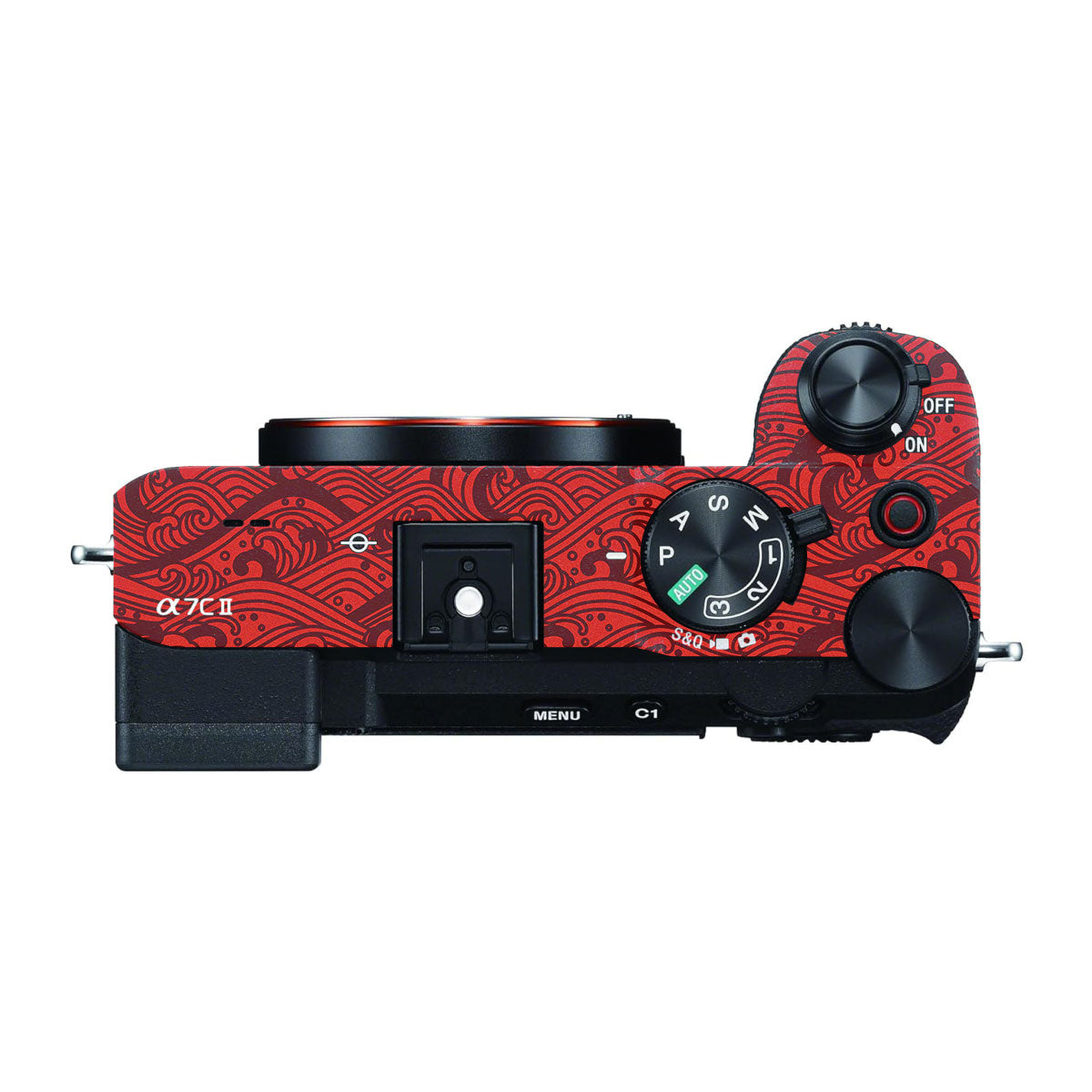 Textured Crimson Wave Sony A7 CII Camera Skin