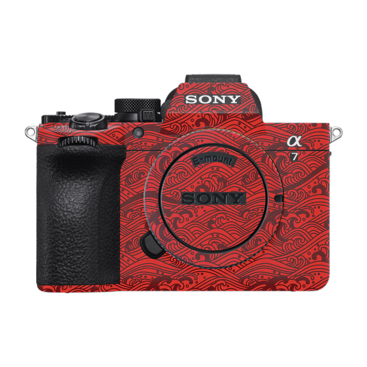 Textured Crimson Wave Sony A7R II Camera Skin