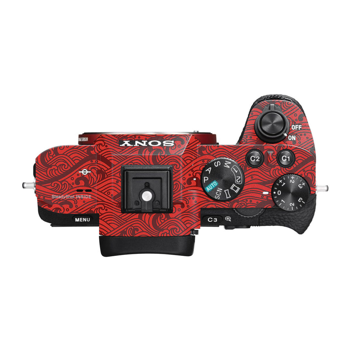 Textured Crimson Wave Sony A7R III Camera Skin