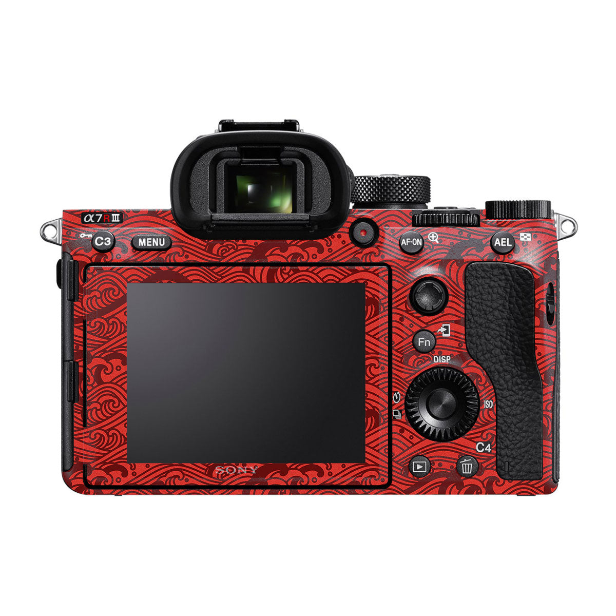 Textured Crimson Wave Sony A7R IV Camera Skin