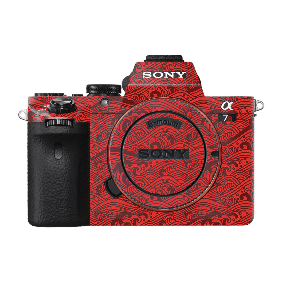 Textured Crimson Wave Sony A7R IV Camera Skin