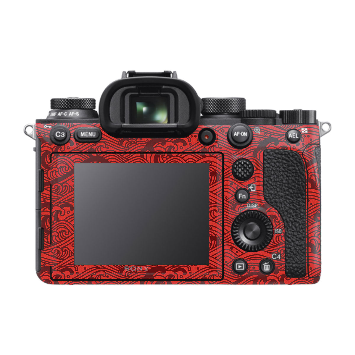 Textured Crimson Wave Sony A9 Camera Skins