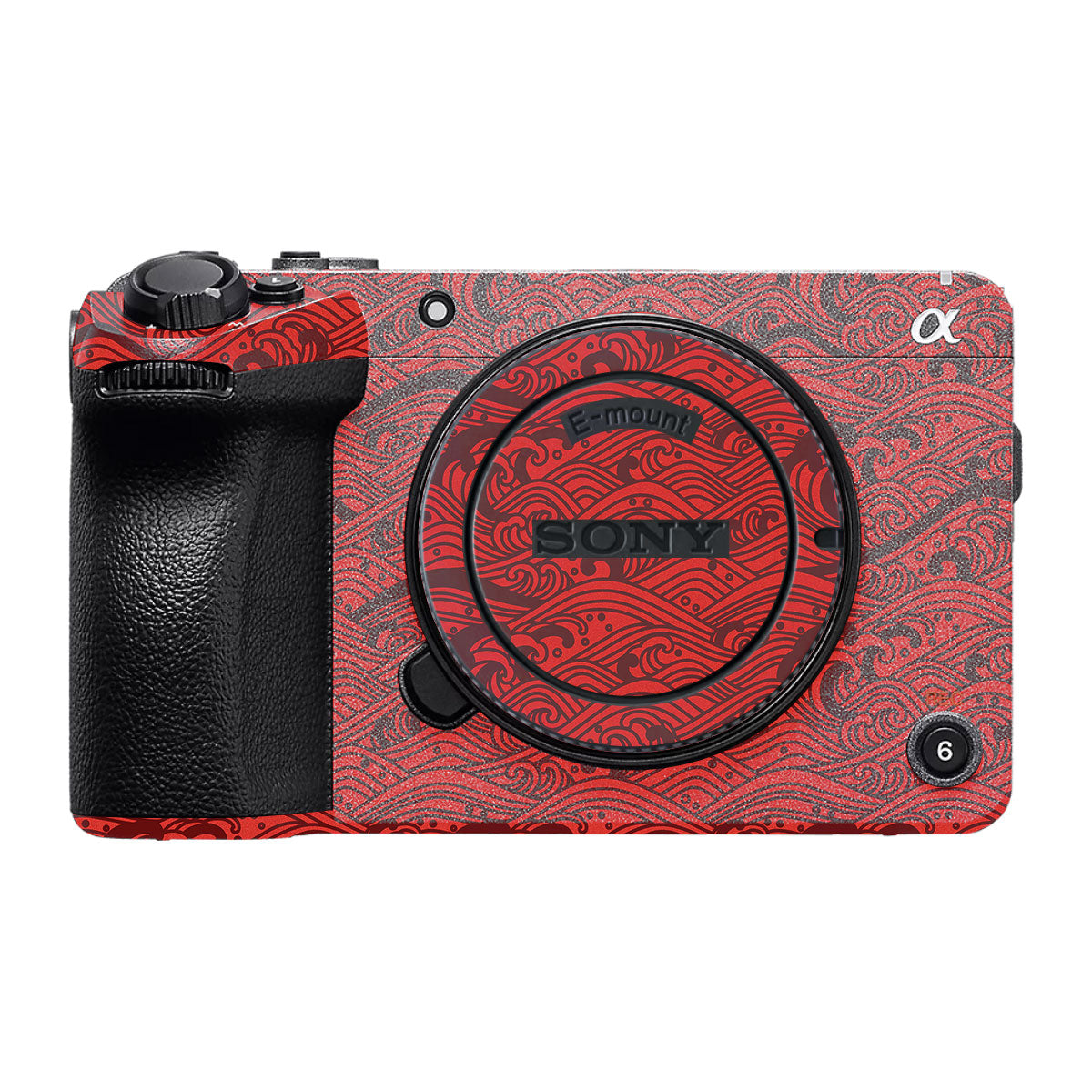 Textured Crimson Wave Sony FX30 Camera Skin