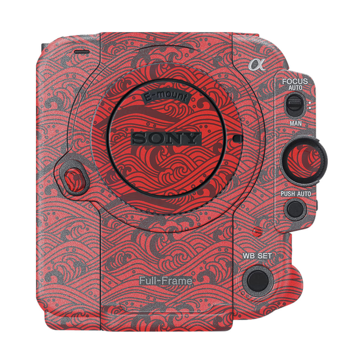 Textured Crimson Wave Sony FX6 Camera Skin