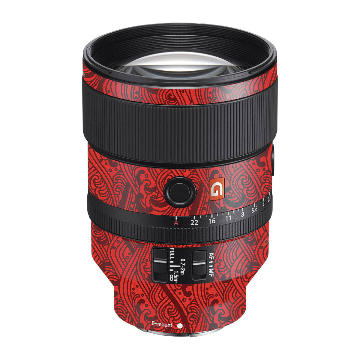 Textured Crimson Wave Sony FE 135mm F/1.8 GM Camera Lens Skin