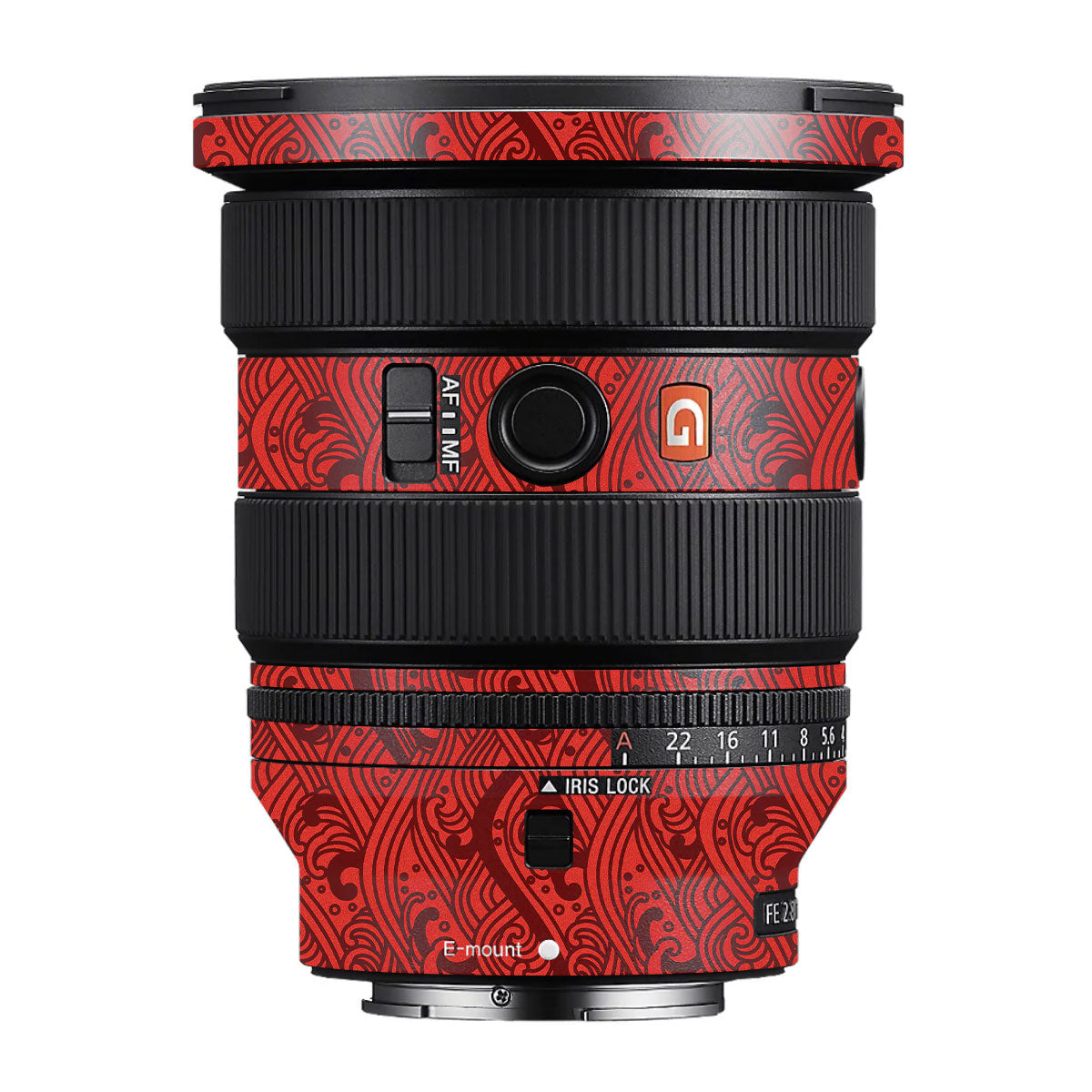 Textured Crimson Wave Sony FE 16-35mm F/2.8 GM II Camera Lens Skin