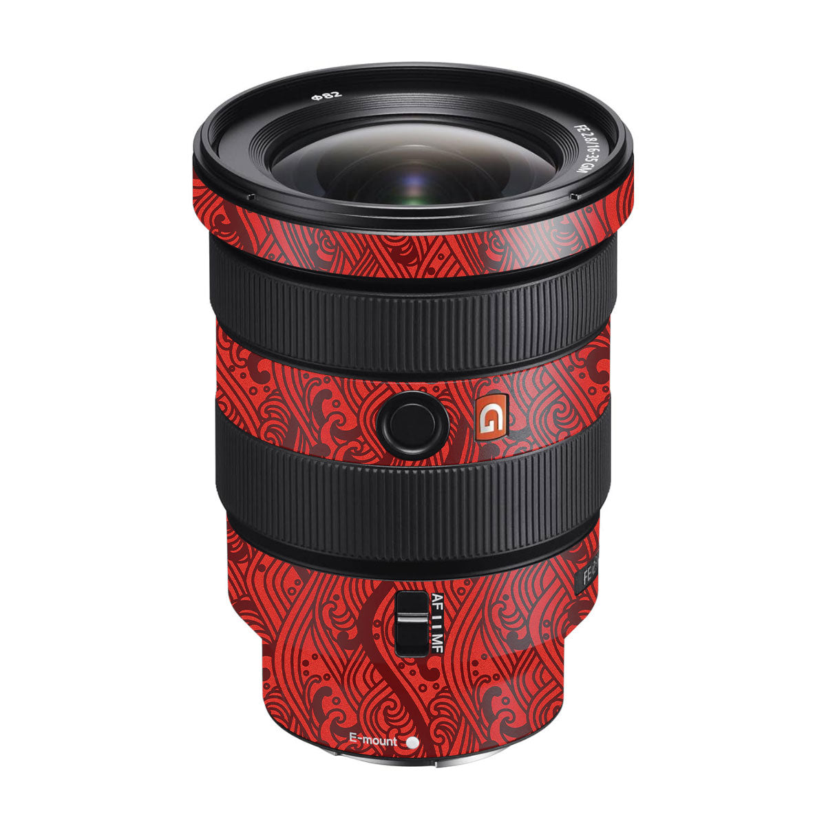 Textured Crimson Wave Sony FE 16-35mm F/2.8 GM Camera Lens Skin