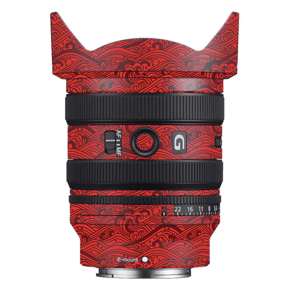 Textured Crimson Wave Sony FE 24-50mm f/2.8 G Camera Lens Skin