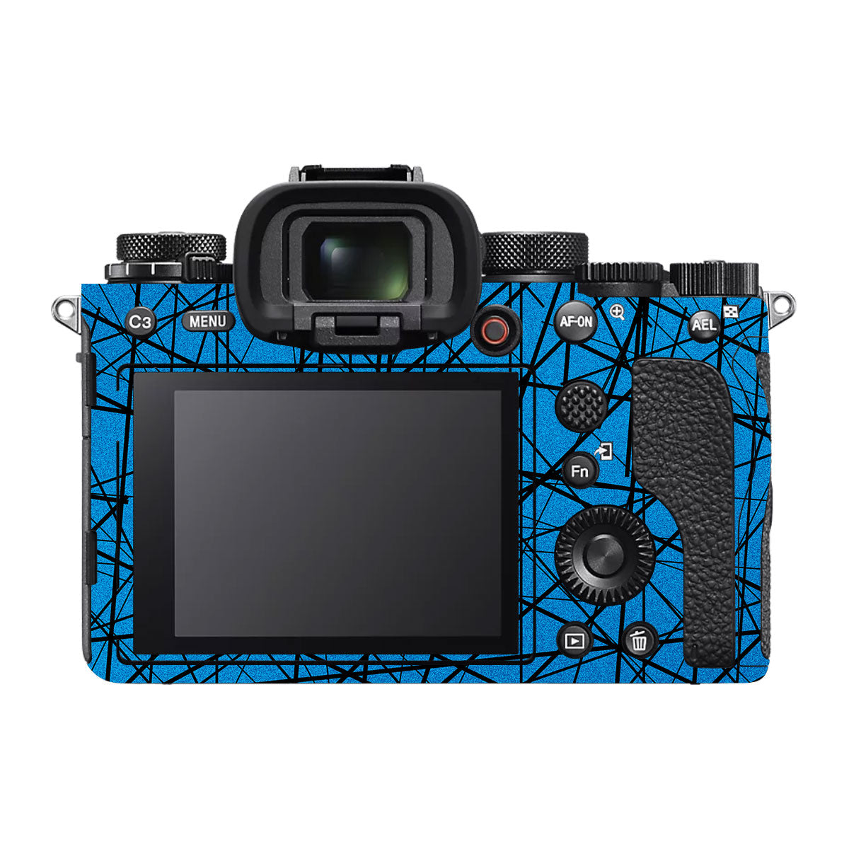Textured Electric Blue Chaos Sony A1 Camera Skin