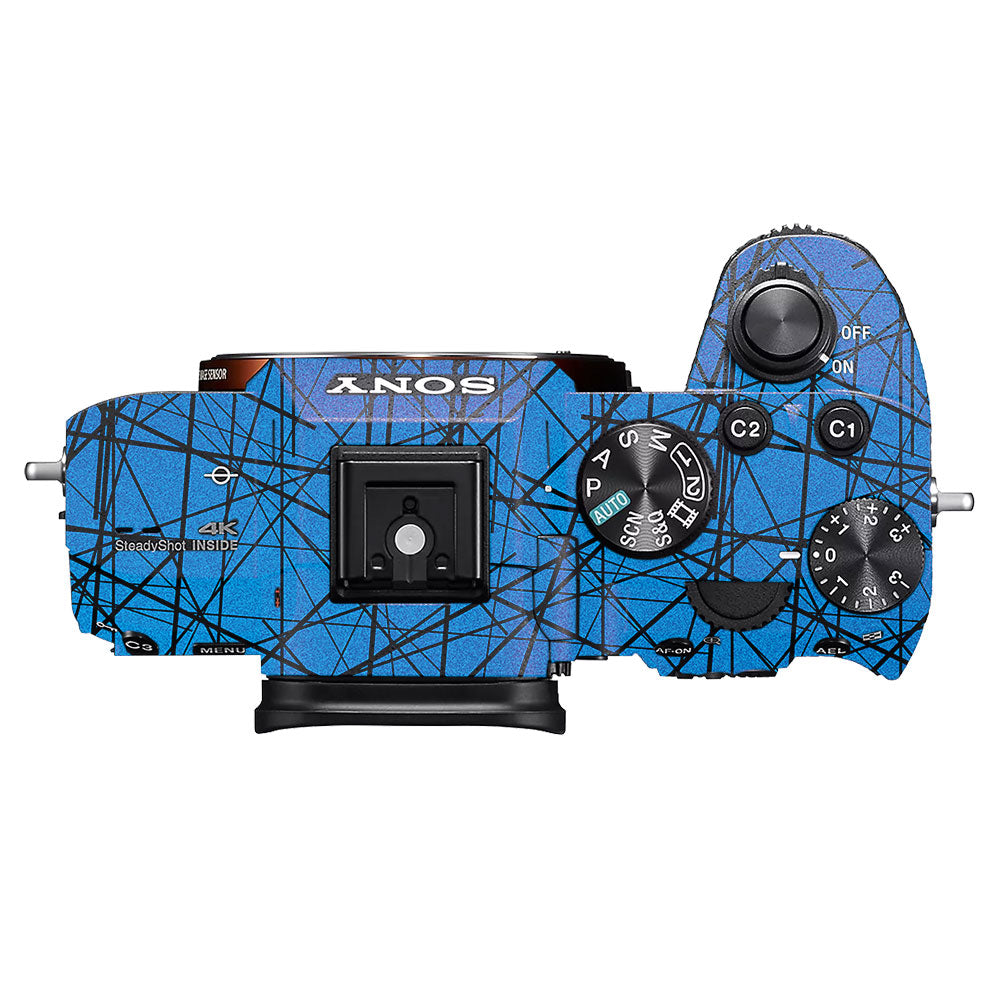 Textured Electric Blue Chaos Sony A7MIII Camera Skin