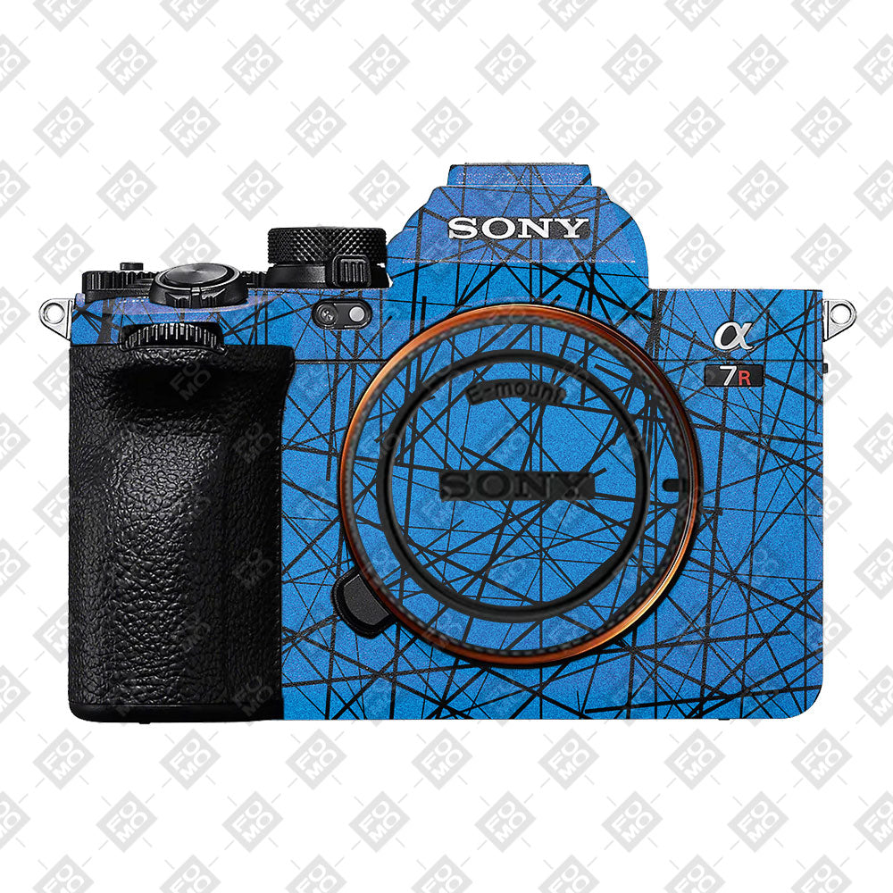 Textured Electric Blue Chaos Sony A7 S Camera Skin