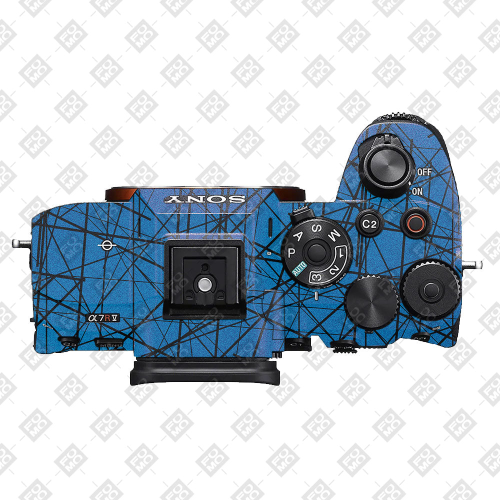 Textured Electric Blue Chaos Sony A7 S Camera Skin