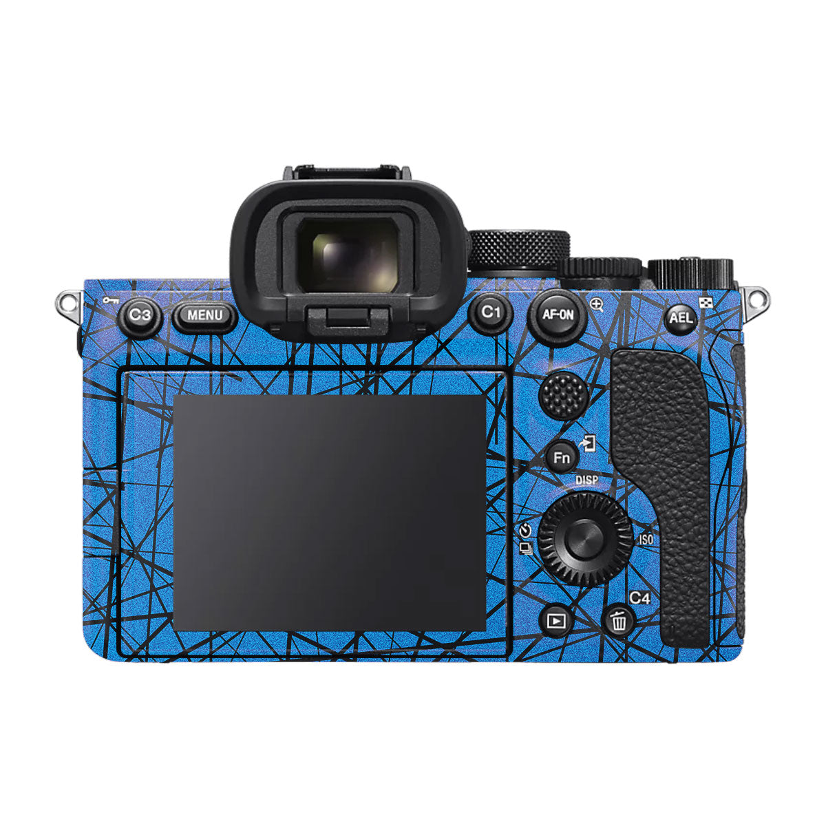 Textured Electric Blue Chaos Sony A7S II Camera Skins
