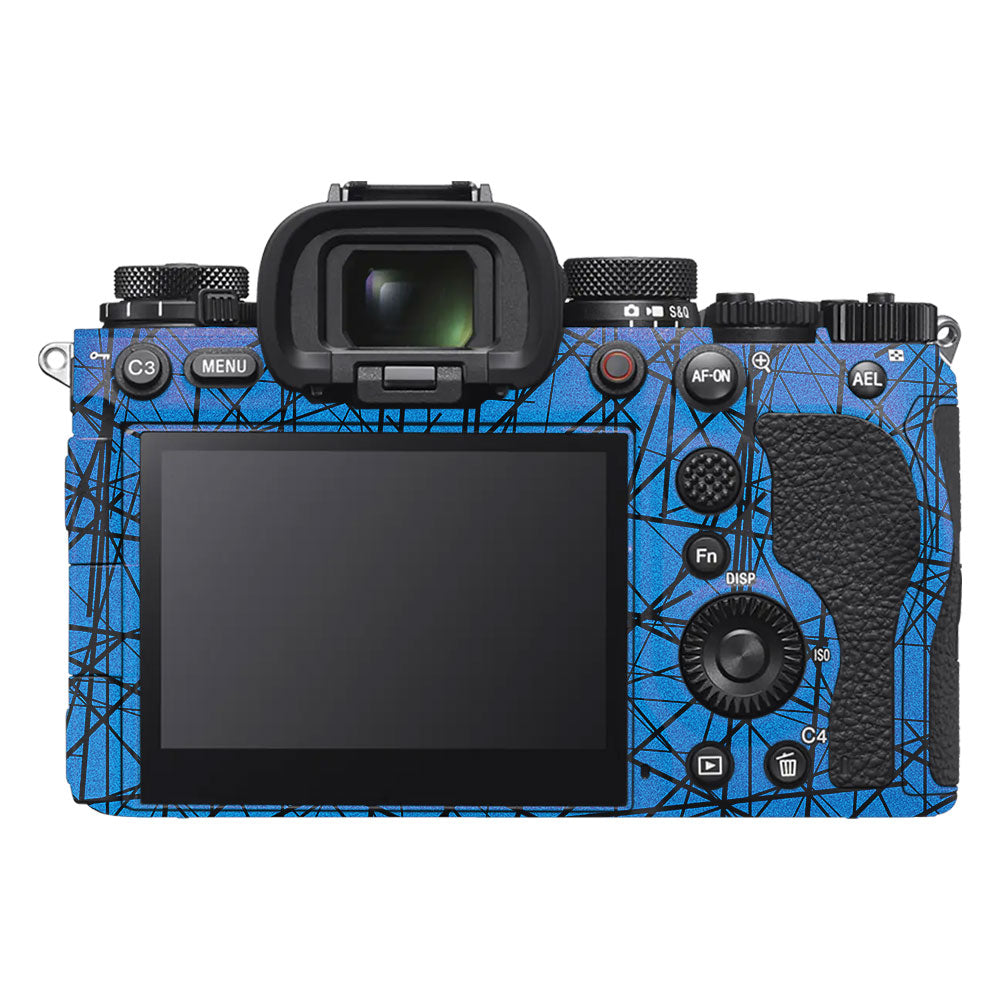 Textured Electric Blue Chaos Sony A9III Camera Skin