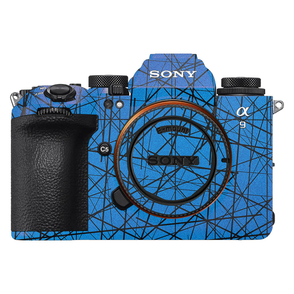 Textured Electric Blue Chaos Sony A9III Camera Skin