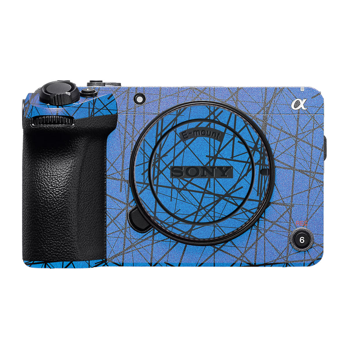 Textured Electric Blue Chaos Sony FX30 Camera Skin