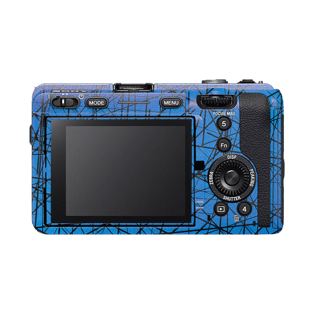 Textured Electric Blue Chaos Sony FX3 Camera Skin
