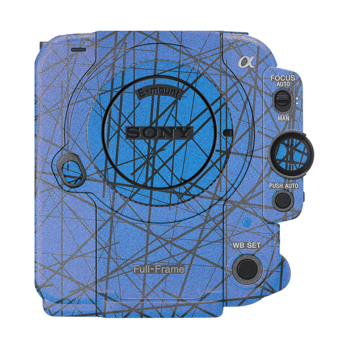 Textured Electric Blue Chaos Sony FX6 Camera Skin