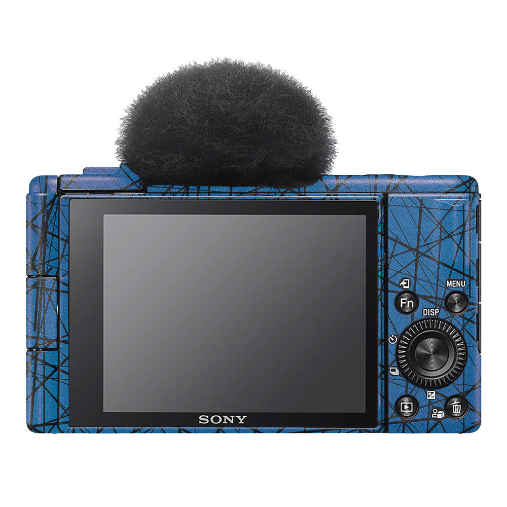 Textured Electric Blue Chaos Sony ZV-1F Camera Skin
