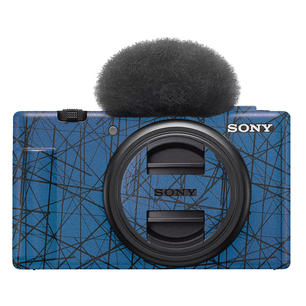 Textured Electric Blue Chaos Sony ZV-1F Camera Skin