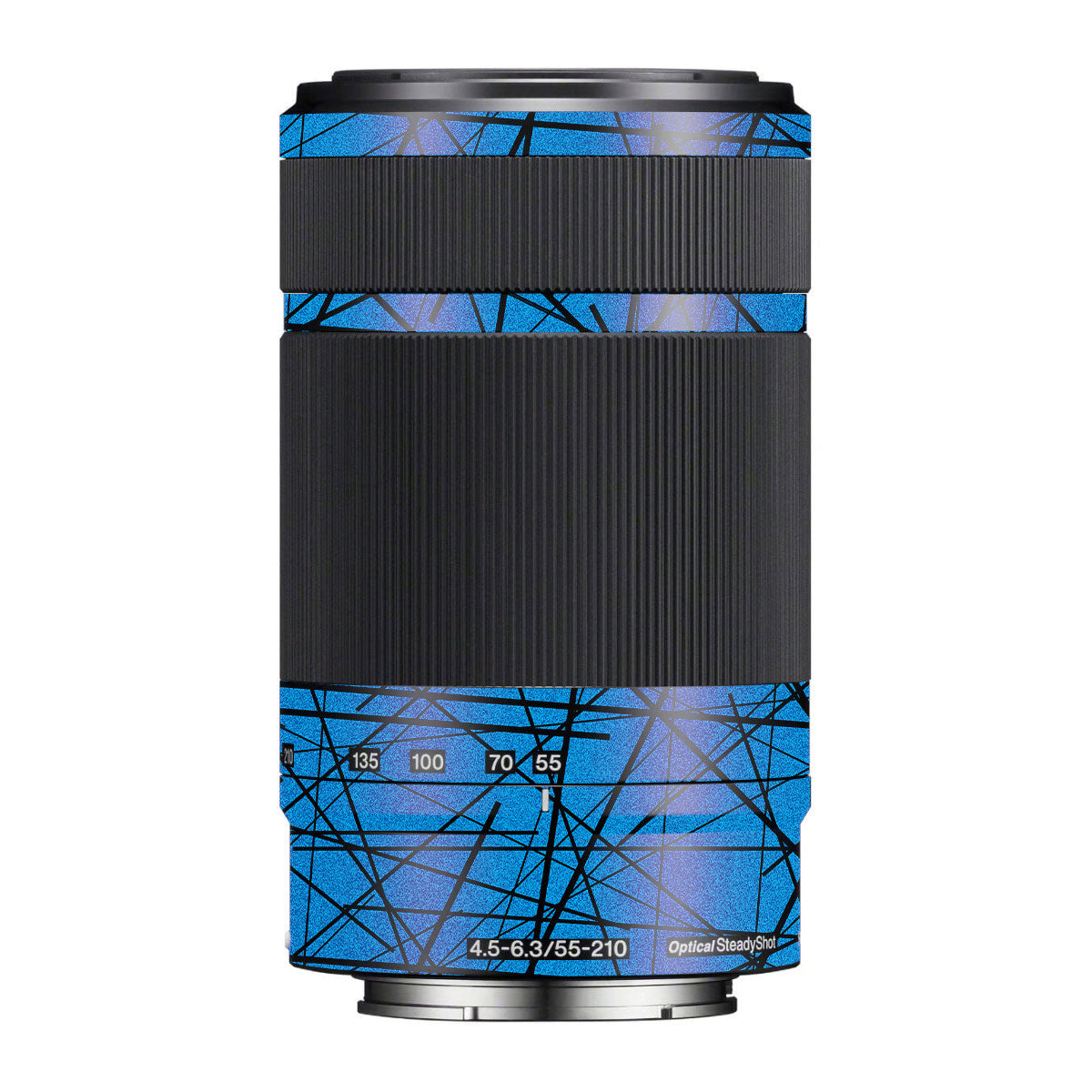 Textured Electric Blue Chaos Sony E 55-210mm F/4.5-6.3 OSS Camera Lens Skin