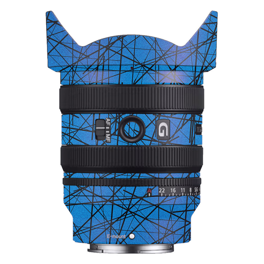 Textured Electric Blue Chaos Sony FE 24-50mm f/2.8 G Camera Lens Skin
