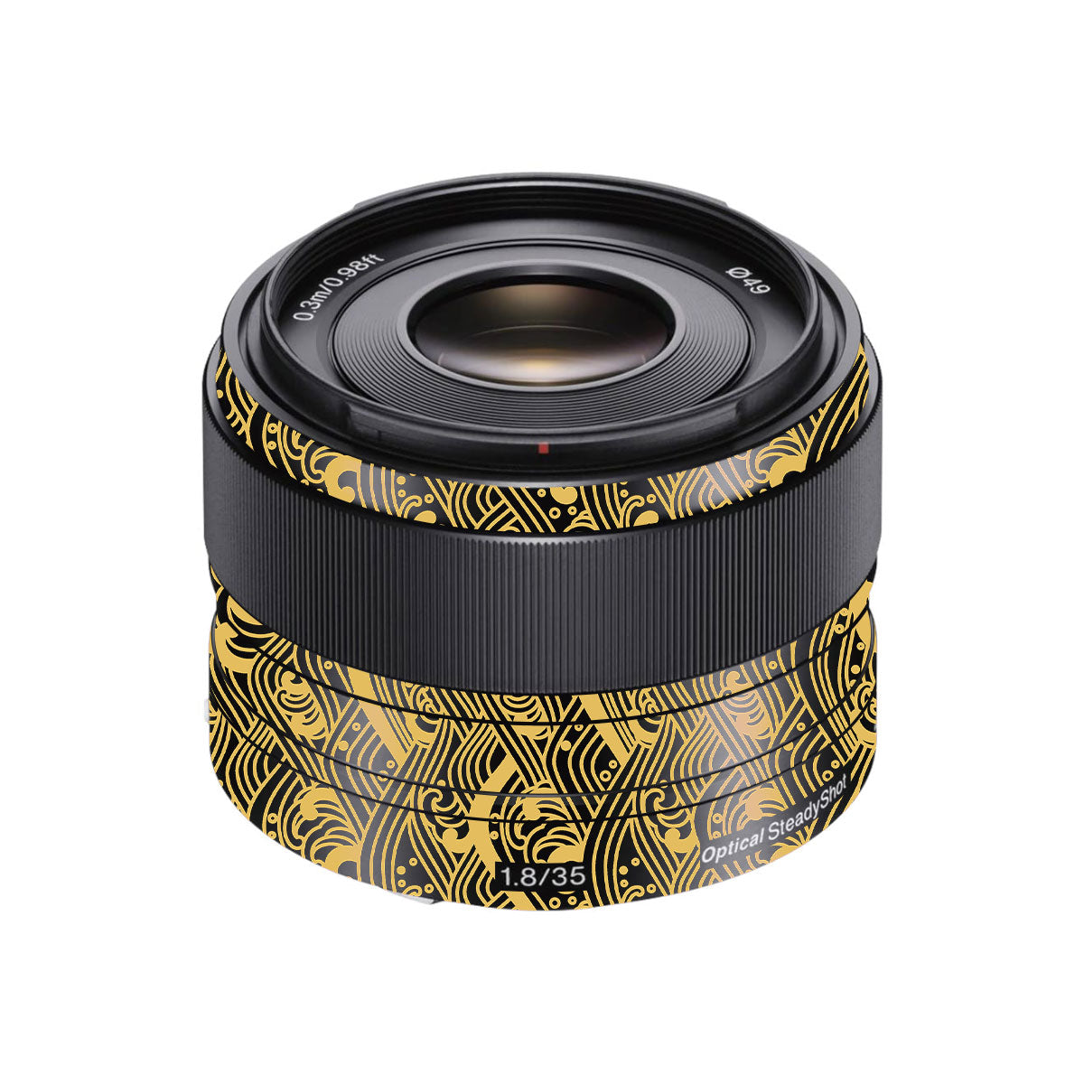 Textured Golden Tide Sony E 35mm F/1.8 Camera Lens Skin