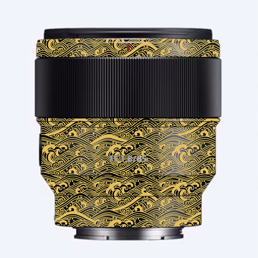 Textured Golden Tide Sony FE 85mm f/1.8 Camera Lens Skin