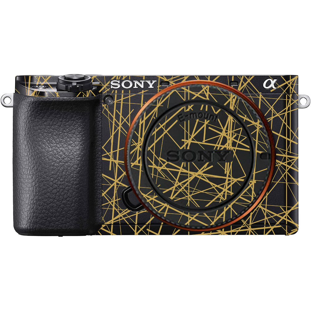 Textured Golden Web Sony A6100 Camera Skin